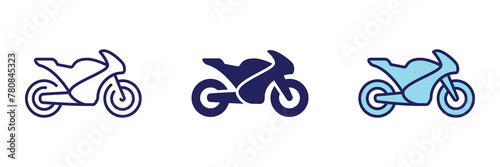 Motorcycle Transportation Icon - Navigation Set