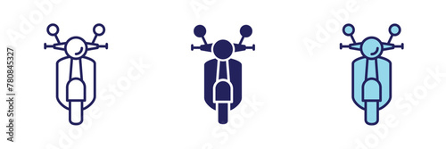 Motorcycle Transportation Icon - Navigation Set