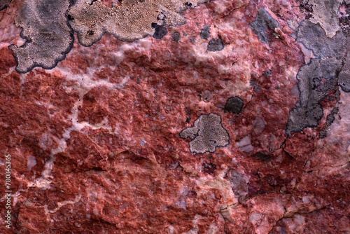 Close-up of silica and quartz rock with nickel formations photo