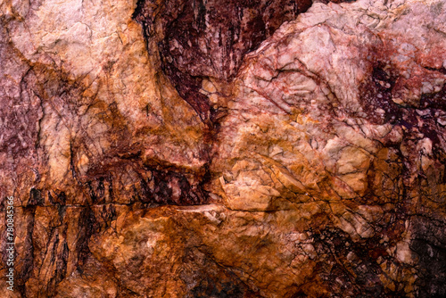 Textured silica and quartz rocks with nickel formations