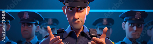 Beware of scams! As a dedicated police officer, I am committed to protecting the community from fraudsters who prey on unsuspecting individuals.3D style photo