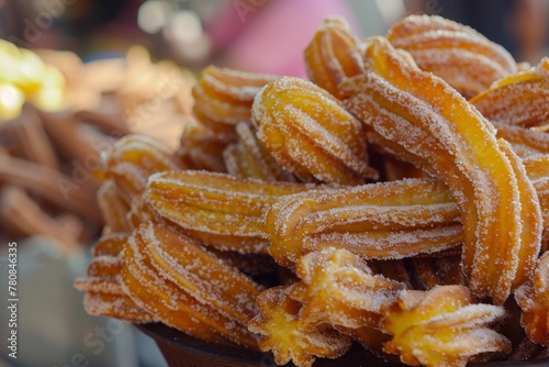 Traditional churros from Lima Peru in fine detail