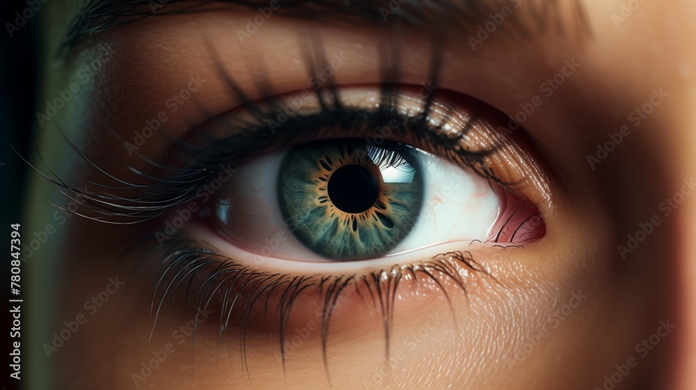 The HD camera captures the depth and beauty of a woman's eye in stunning clarity, showcasing the subtle gradations of color in her iris and the gentle curve of her eyelid