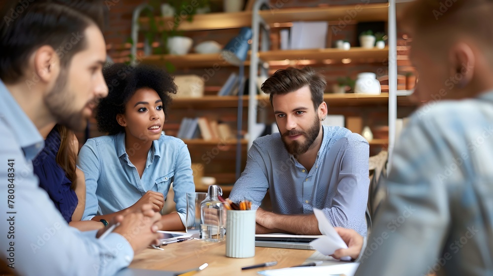 Corporate business team and manager in a meeting