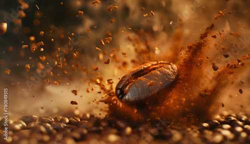 Explosive Coffee Bean Burst Captures the Essence of Freshness