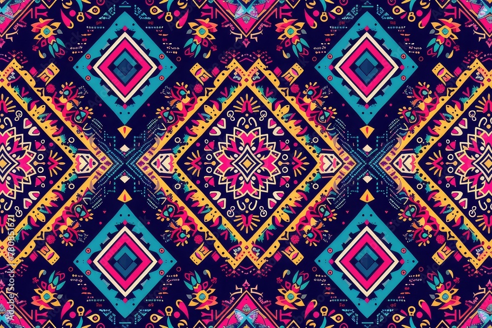 Geometric ethnic oriental pattern traditional Design for background, carpet, wallpaper, clothing, wrapping, Batik, fabric, Vector embroidery style, colorful, indan, mexican. Geometric ethnic oriental pattern traditional Design for background, carpet, wallpaper, clothing, wrapping, Batik, fabric, Vector embroidery style, colorful, indan, mexican.