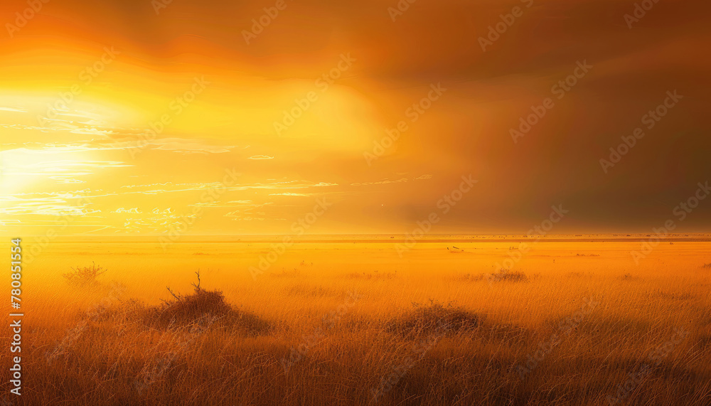 a vast savannah in africa, illustration made with Generative Ai