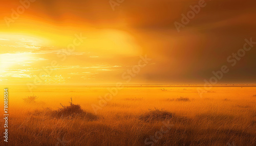 a vast savannah in africa, illustration made with Generative Ai © Santasombra