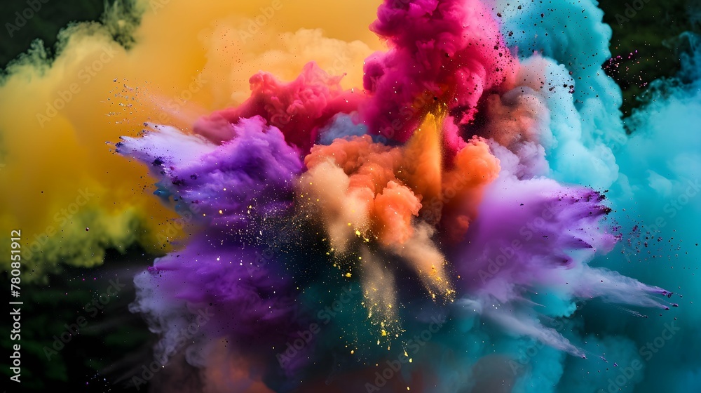 Exploding color.. Colorful explosion.