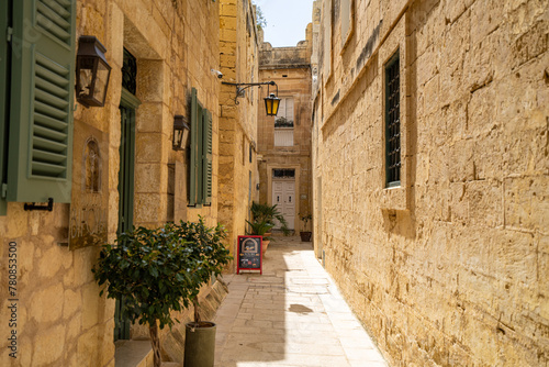 Fototapeta Naklejka Na Ścianę i Meble -  Silent City, Mdina, Malta, sunny day