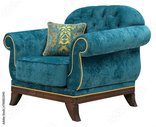 Armchair isolated on white background. Including clipping path