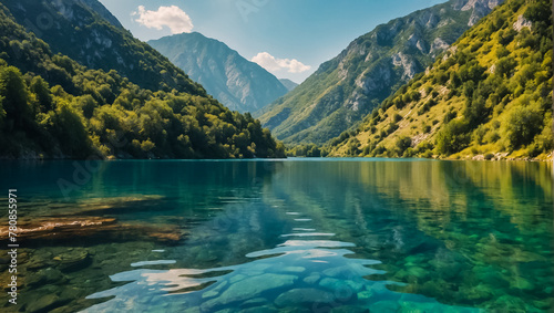 Lake Koman Albania scene