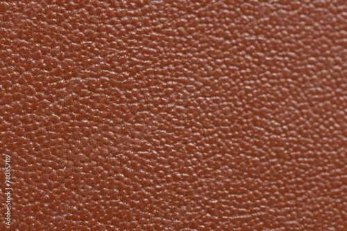 Brown natural leather as background, top view