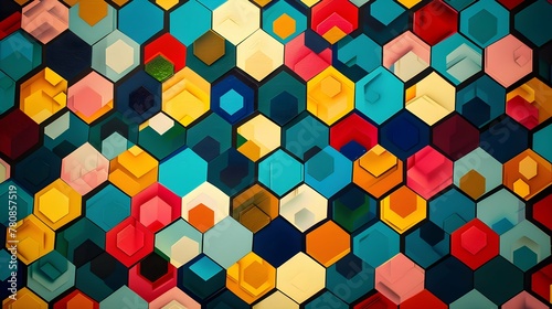 colorful Hexagons pattern