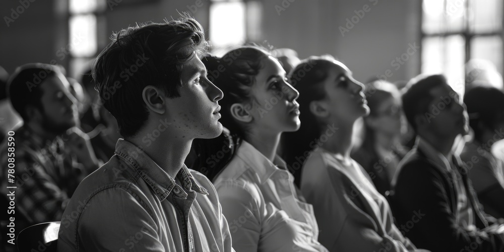 A black and white photo of a group of people. Suitable for various projects A black and white photo of a group of people. Suitable for various projects