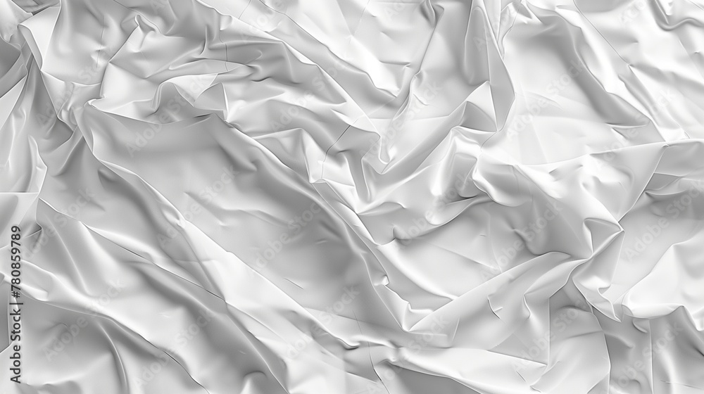 Super Realistic Depiction of a White, Crumpled Paper Poster Super Realistic Depiction of a White, Crumpled Paper Poster