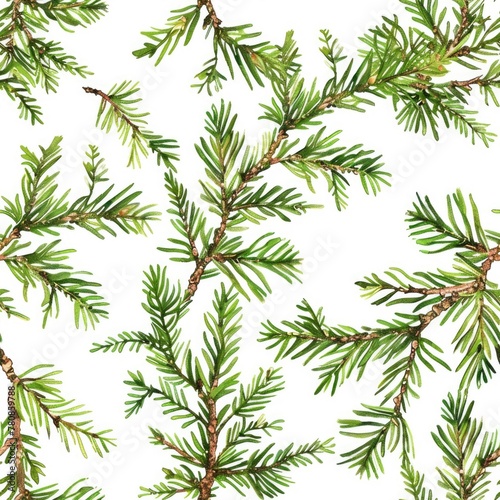Detailed view of a pine tree branch  perfect for nature backgrounds