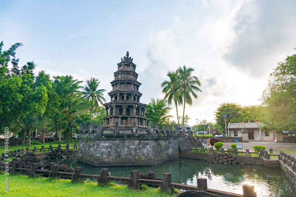 Summer scenery of Meilang Sisters Twin Towers in Chengmai, Hainan, China Summer scenery of Meilang Sisters Twin Towers in Chengmai, Hainan, China