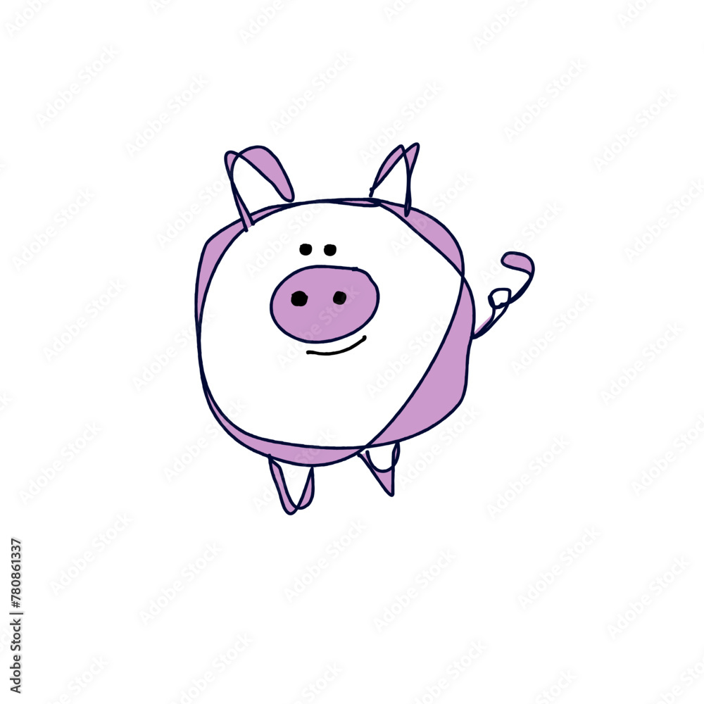 Funny, Little Pink Pig: Minimalist Painted - A Cute Wall Art Piece
Funny, Little Pink Pig: Minimalist Painted - A Cute Wall Art Piece