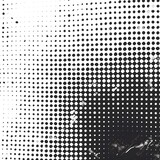 Monochrome printing raster, abstract vector halftone background