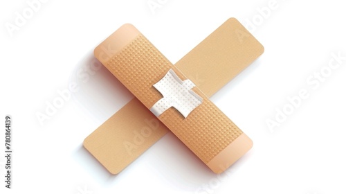 Close-up of medical tape on a white background. Ideal for medical or first aid concepts photo