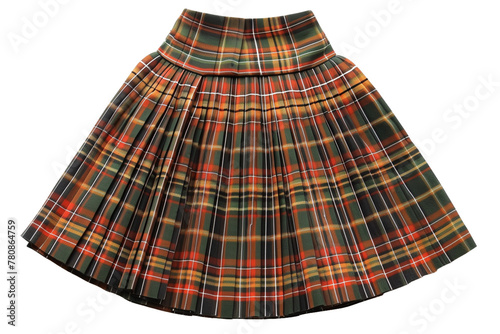 Classic Plaid Tartan Skirt - Isolated on White Transparent Background, PNG 