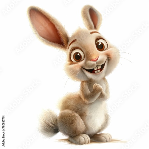 Cute little Easter bunny, joyful bunny toy.