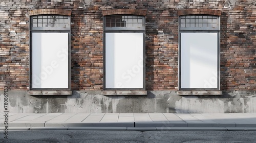 A realistic wall poster mockup affixed to an urban street wall