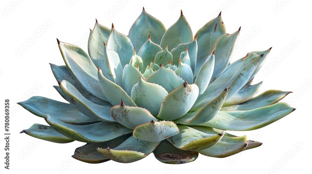 A blue plant with vibrant green leaves against a clean white backdrop. Perfect for botanical and nature-themed designs A blue plant with vibrant green leaves against a clean white backdrop. Perfect for botanical and nature-themed designs