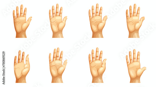3D illustration set of hands applauding isolated on
