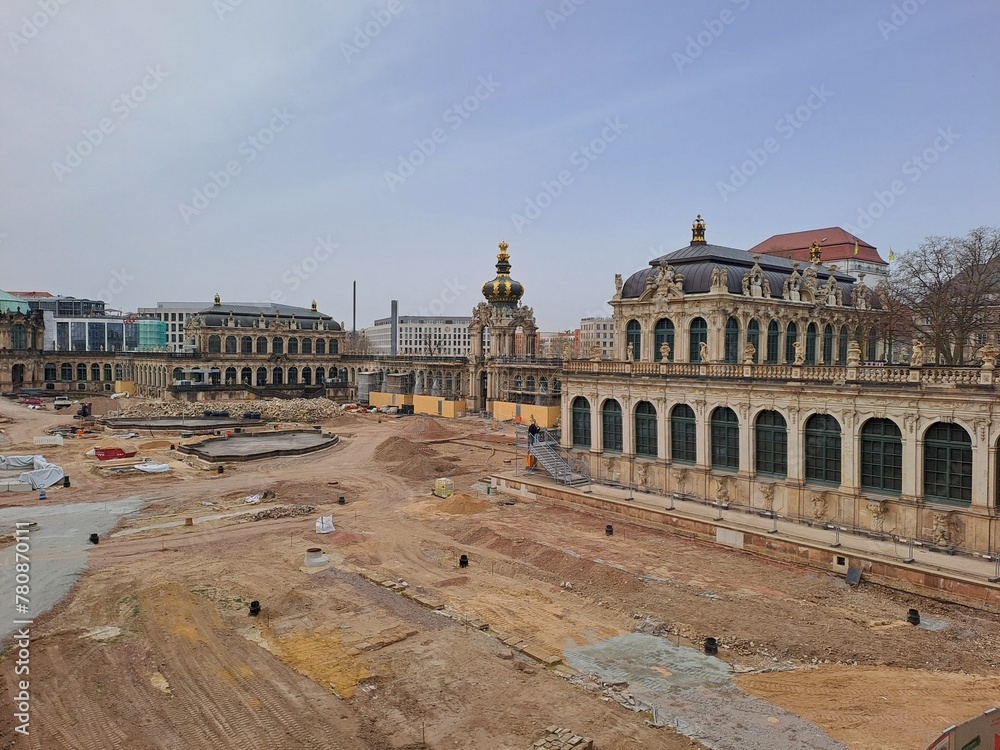 Obraz premium Renovation in Zwinger palace Dresden Germany march 2024.