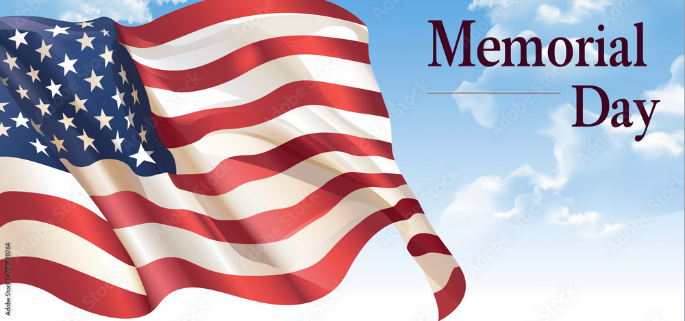 American flag background for Memorial Day.