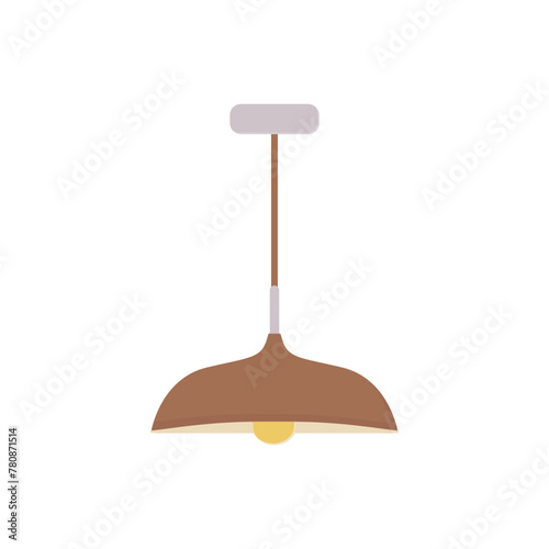 Lamp vector icon. Loft style hanging chandeliers. Simple colored light bulbs. Bright lights logo. A symbol of light. Vector illustration.