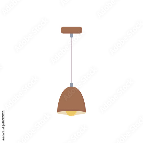Lamp vector icon. Loft style hanging chandeliers. Simple colored light bulbs. Bright lights logo. A symbol of light. Vector illustration.