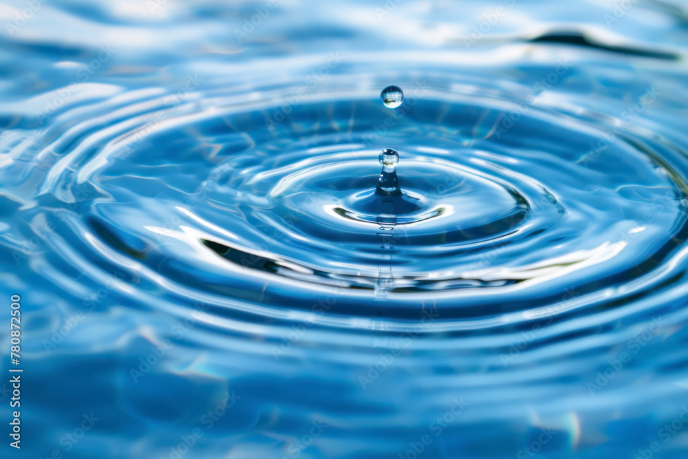 Close-up of blue water with calm ripples. Close-up of blue water with calm ripples.