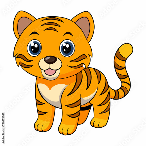 Baby Cartoon Tiger vector