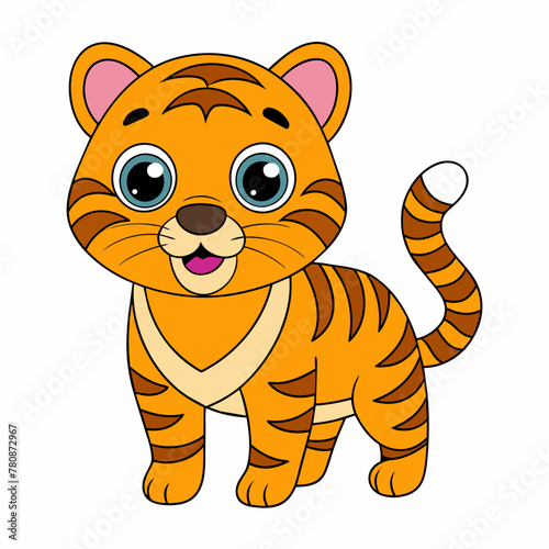 Baby Cartoon Tiger vector