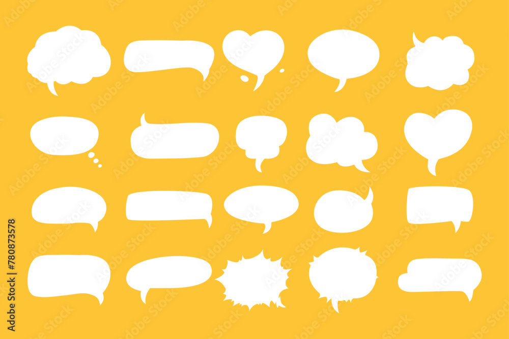 A set of conversation bubbles. Speak bubbles. Talk frame. Hand drawn shapes. Templates. Cartoon speech text. Figure, trendy elements. Retro stickers. Outline boho style. Vector illustration. Isolated A set of conversation bubbles. Speak bubbles. Talk frame. Hand drawn shapes. Templates. Cartoon speech text. Figure, trendy elements. Retro stickers. Outline boho style. Vector illustration. Isolated