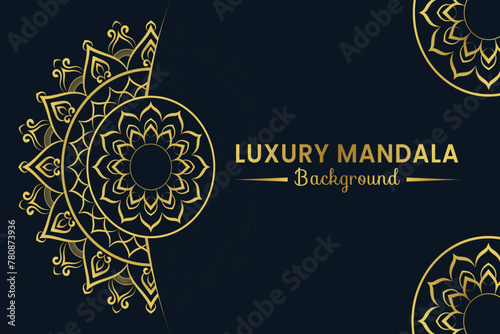 Decorative gradient color luxury mandala design