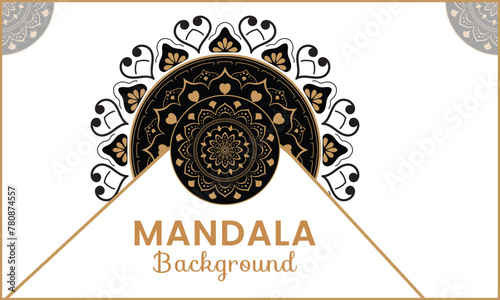 Ornamental gradient mandala background design