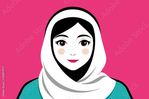 Illustration of an Arabian Woman Amidst the Sahara