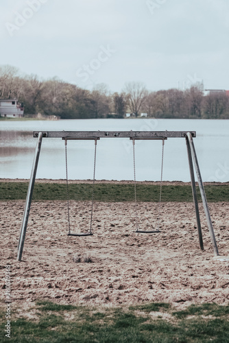 empty swing in the park