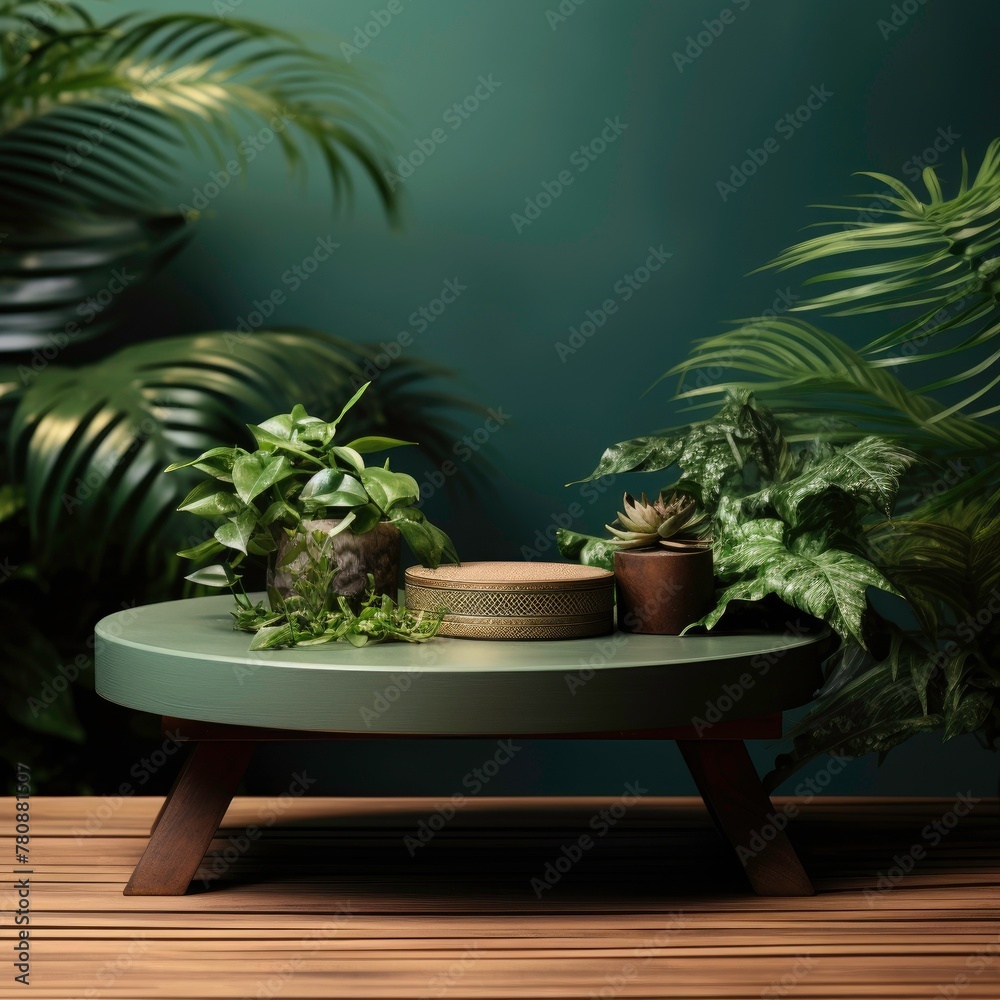 podium table with green gardening podium table with green gardening