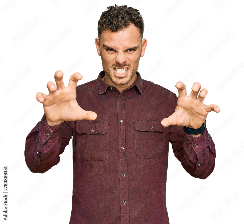 © Krakenimages.com - Young hispanic man wearing casual clothes smiling funny doing claw gesture as cat, aggressive and sexy expression © Krakenimages.com - Young hispanic man wearing casual clothes smiling funny doing claw gesture as cat, aggressive and sexy expression