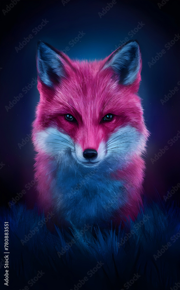 A Fox with neon effect A Fox with neon effect