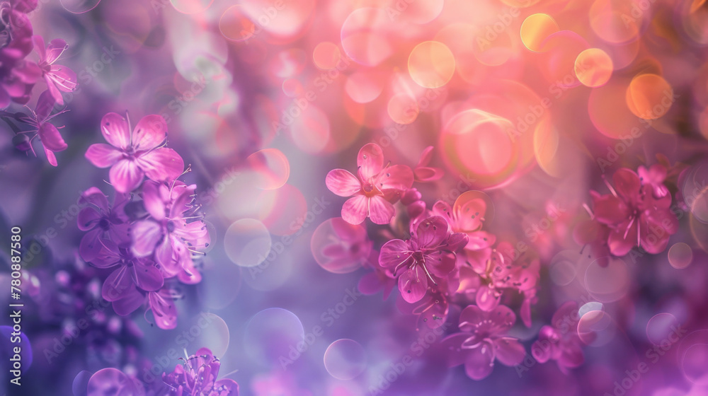 Enchanted spring blossoms in dreamy hues