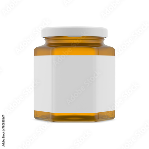 an image of a Honey Jar without label isolated on a white background