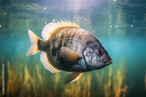 Bluegill fish closeup view © SD Danver