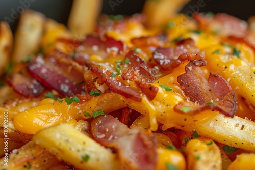 Cheesy French Fries with Bacon