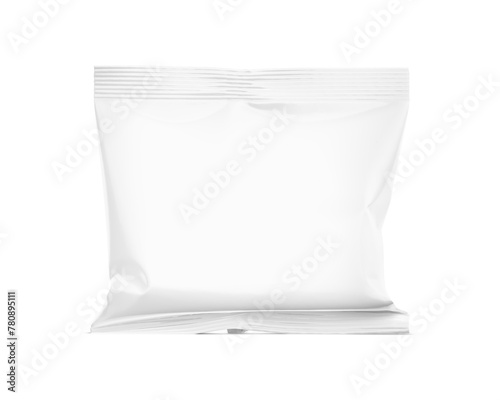 An image of a white snack pack isolated on a white background